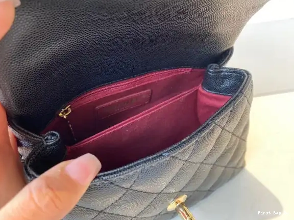 First Bag Ru MINI CHANEL TOP FLAP HANDLE BAG WITH 0706